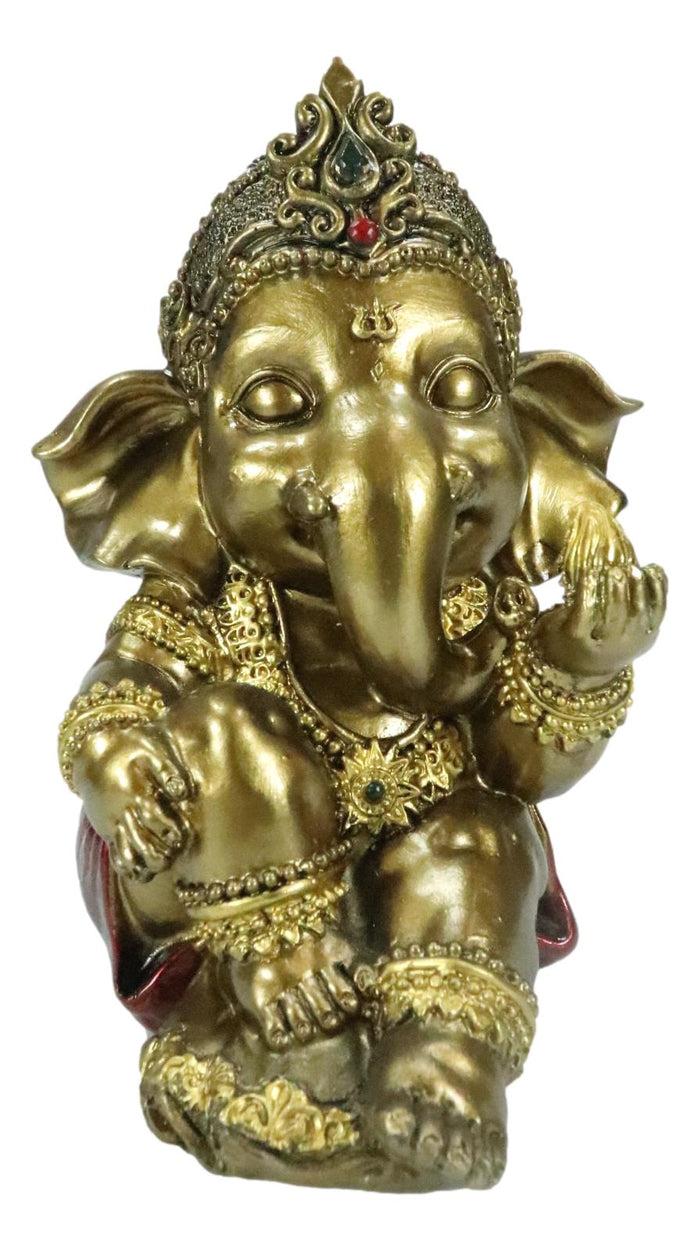 Ebros Gift Vastu Hindu Elephant God Baby Ganesha Ganapati With Fire Ember In Hand Figurine