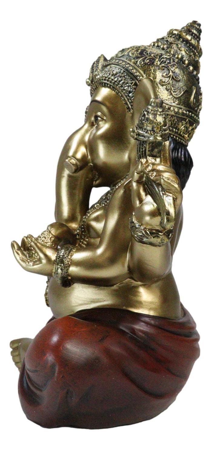 Ebros Gift Vastu Hindu Elephant God Ganesha Ceremonial Ganapati Seated Figurine 10"H