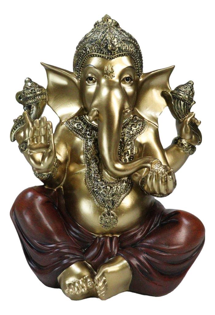 ebros gift Vastu Hindu Elephant God Ganesha Ceremonial Ganapati Seated Figurine 10"H