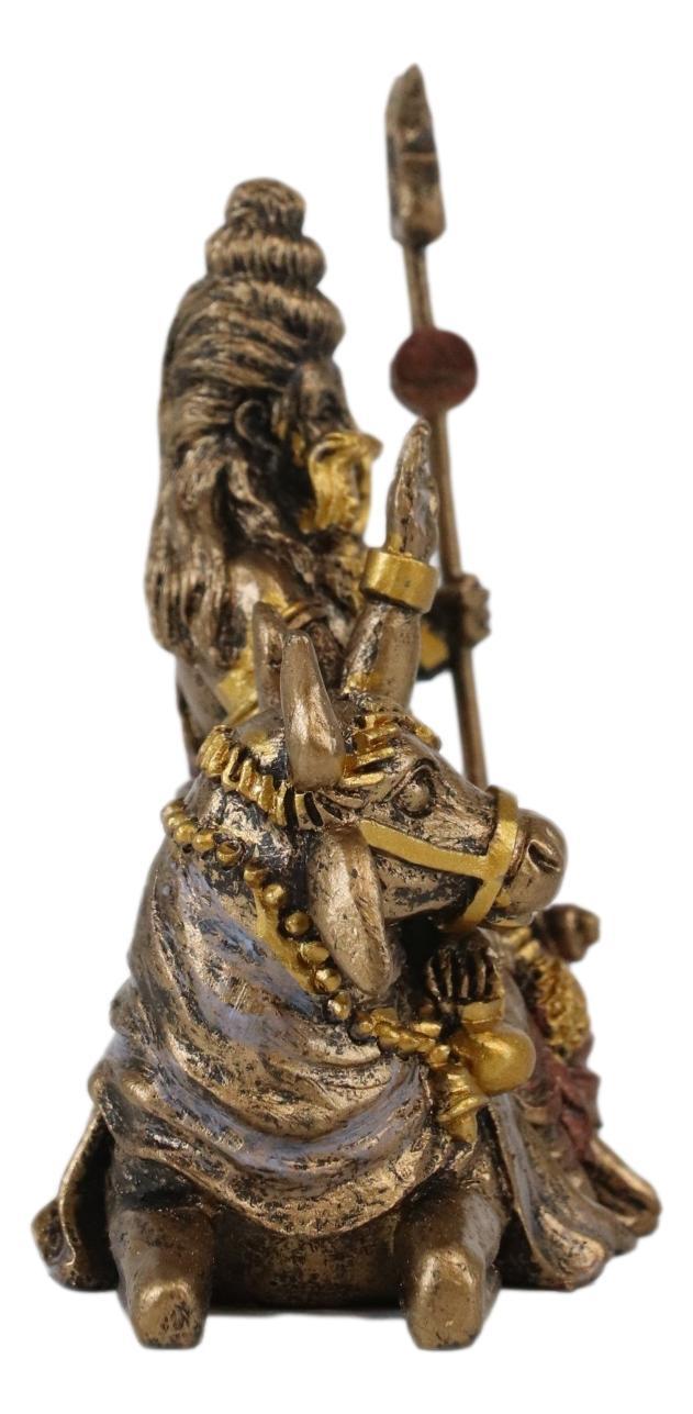 Ebros Gift Vastu Hindu God Lord Shiva Mahadeva Sitting On Nandi Bull Miniature Figurine