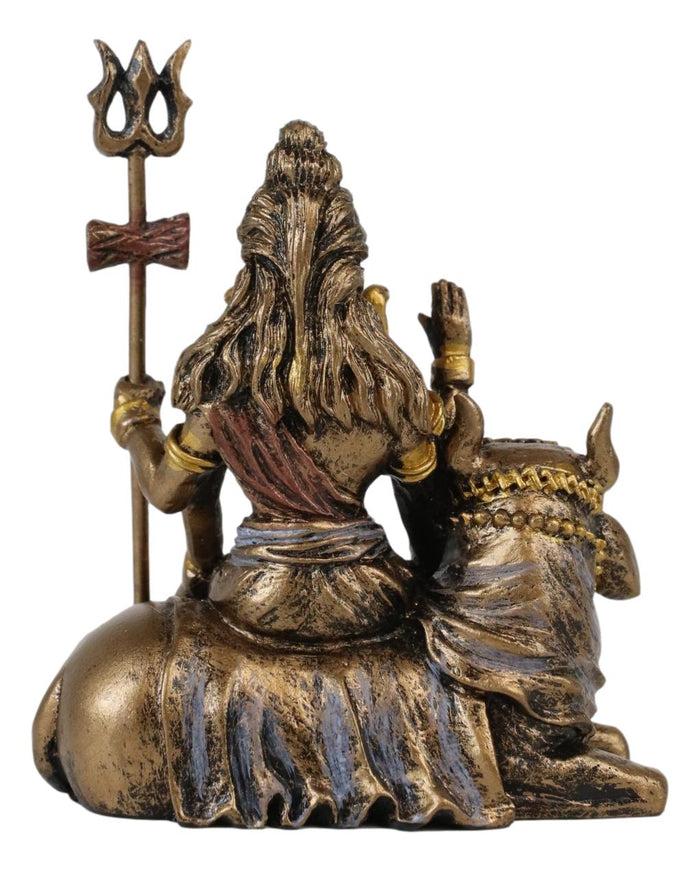 Ebros Gift Vastu Hindu God Lord Shiva Mahadeva Sitting On Nandi Bull Miniature Figurine