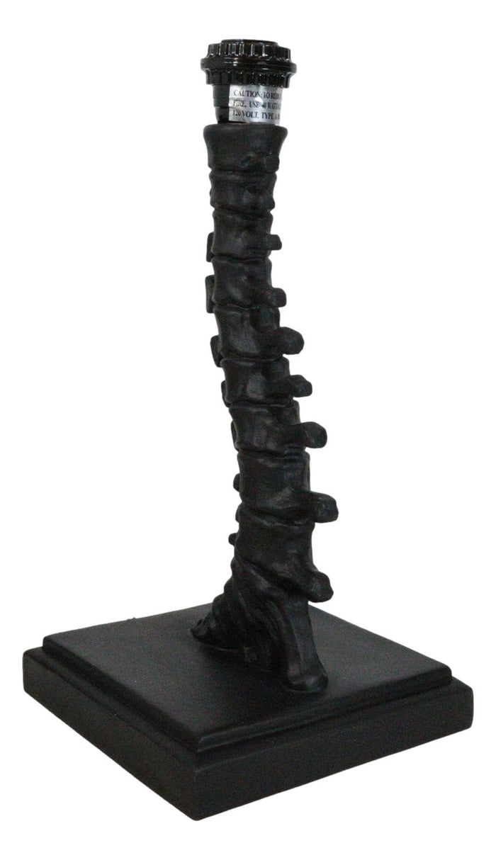 Ebros Gift Vertebrae Back Bones Spine Skeleton Human Anatomy Table Lamp With Black Shade