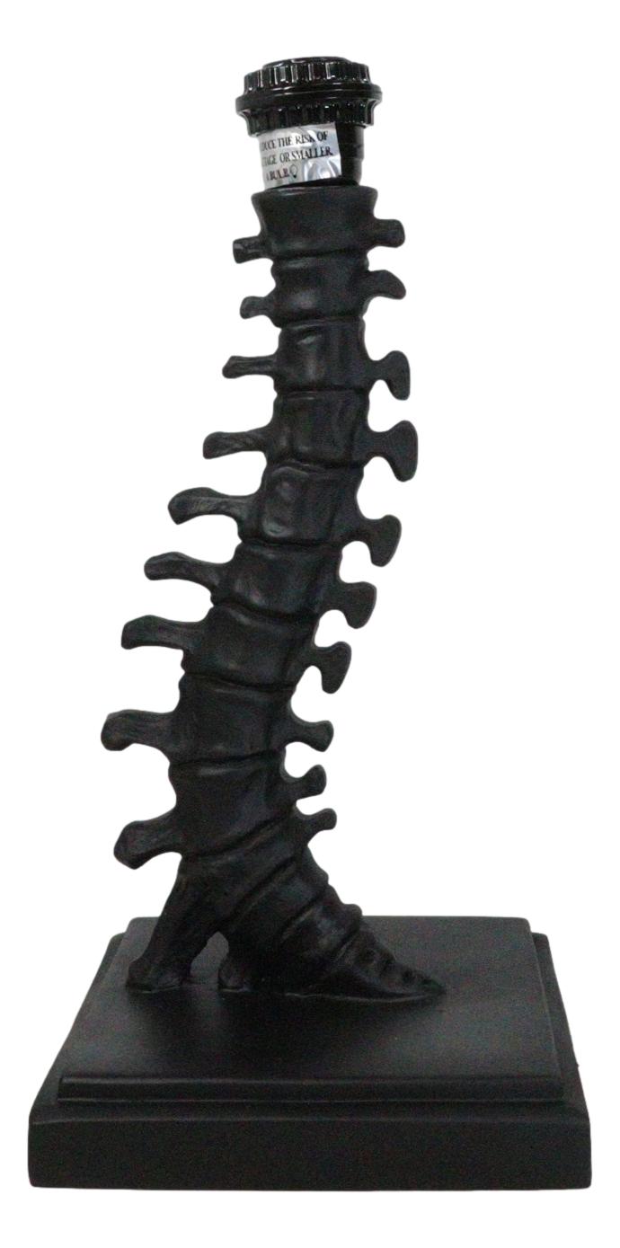 Ebros Gift Vertebrae Back Bones Spine Skeleton Human Anatomy Table Lamp With Black Shade