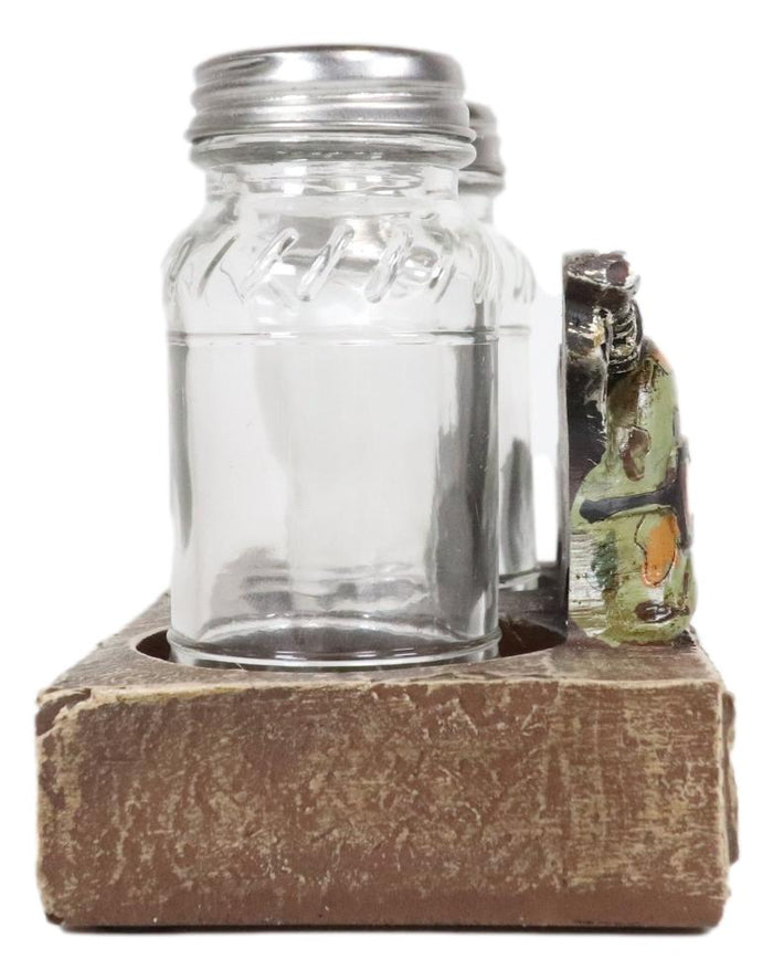 Ebros Gift Veteran Military Fallen Soldier Rifle Helmet Salt Pepper Shakers Holder Figurine