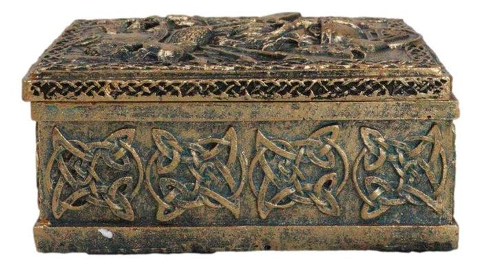 Ebros Gift Viking Chief God Odin The All Father With Ravens Arrows War Trinket Box Figurine