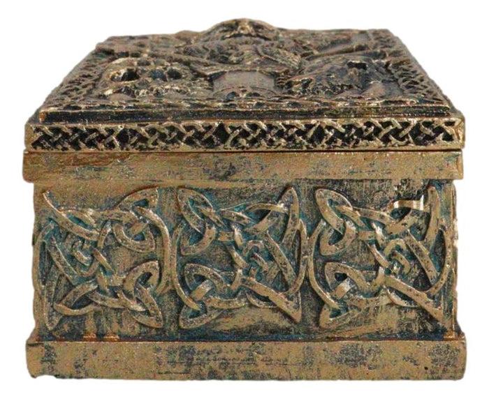 Ebros Gift Viking Chief God Odin The All Father With Ravens Arrows War Trinket Box Figurine