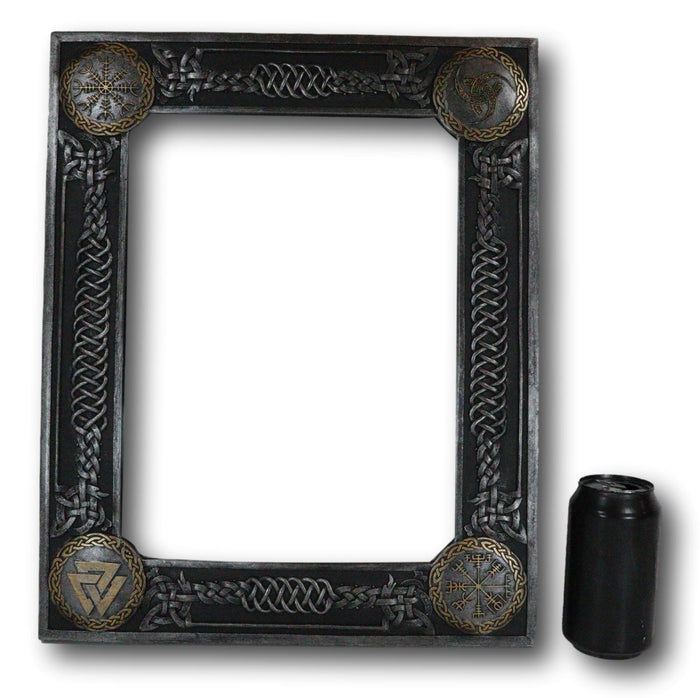 Ebros Gift Viking Rune Vegvisir Compass Valknut Triskelion Symbol Vanity Wall Mirror Plaque