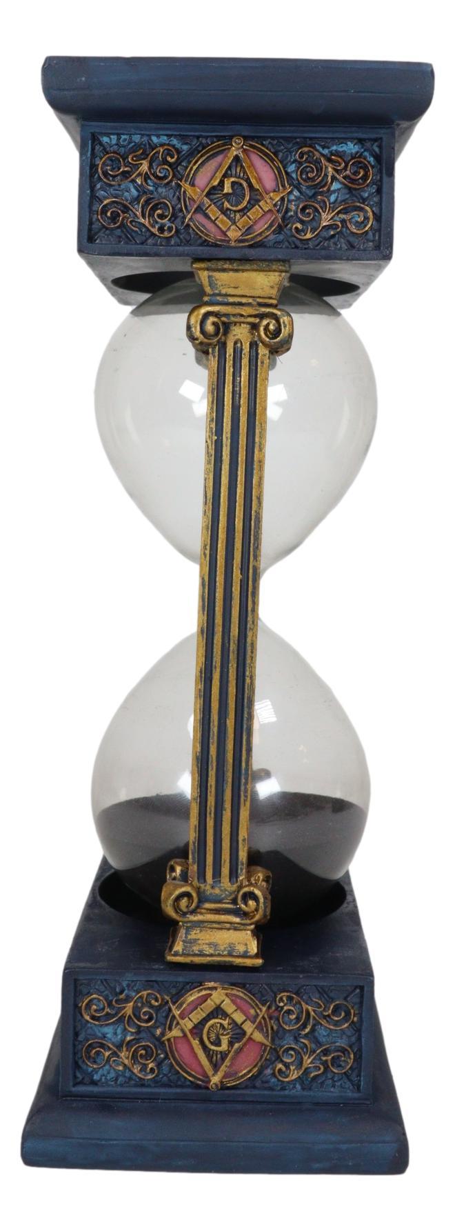 Ebros Gift Vintage Baroque Freemasons Freemasonry Masonic Square And Compasses Sandtimer