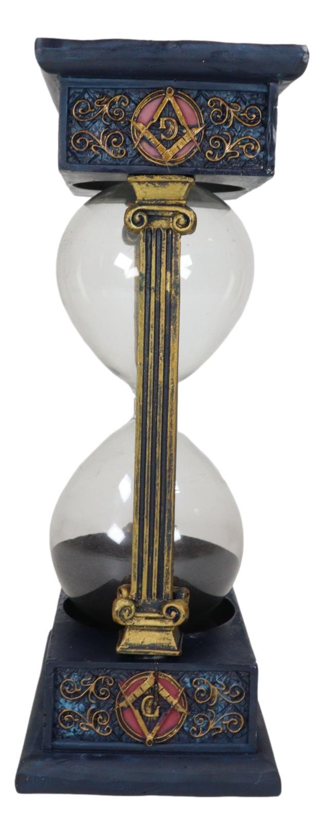 Ebros Gift Vintage Baroque Freemasons Freemasonry Masonic Square And Compasses Sandtimer