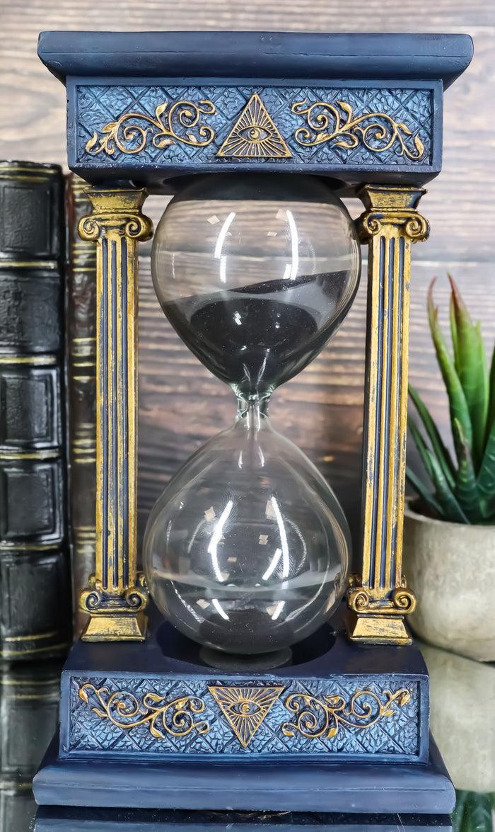ebros gift Vintage Baroque Freemasons Freemasonry Masonic Square and Compasses Sandtimer