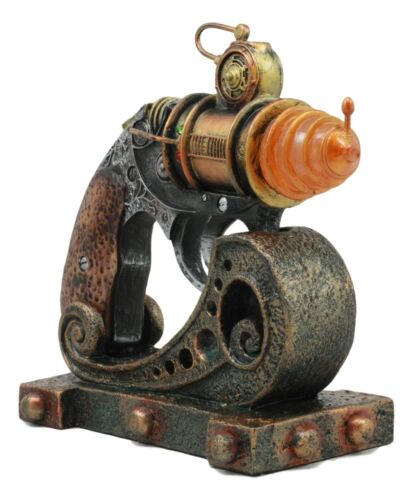 Ebros Gift Vintage Design Concealable Ossotronic Disruptor Steampunk Gun Prototype Figurine