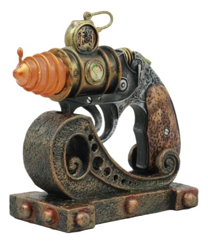 ebros gift Vintage Design Concealable Ossotronic Disruptor Steampunk Gun Prototype Figurine