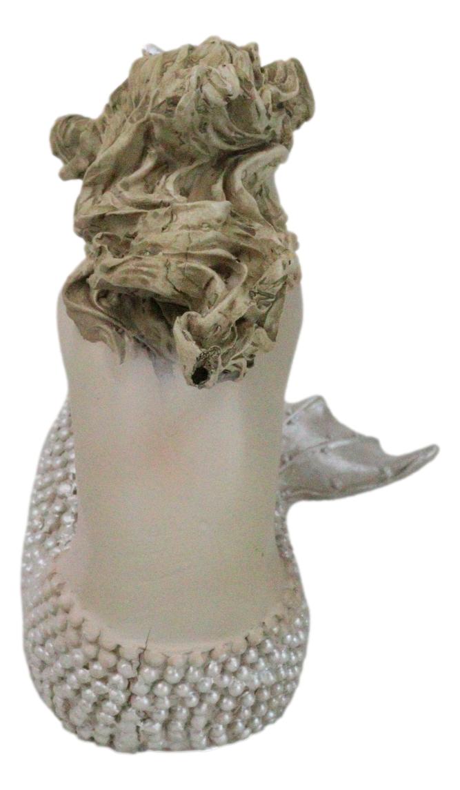 Ebros Gift Vintage Ocean Atlantis Pretty Mermaid Girl With Beaded Tail Sitting Figurine