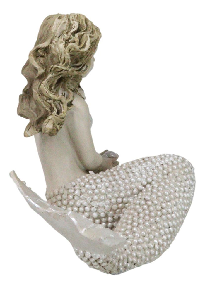 Ebros Gift Vintage Ocean Atlantis Seated Mergirl Mermaid Coraline With Pearly Tail Figurine