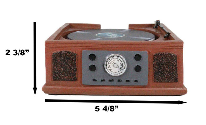 Ebros Gift Vintage Retro Nostalgia Vinyl Turntable Player Replica Coasters And Holder Set