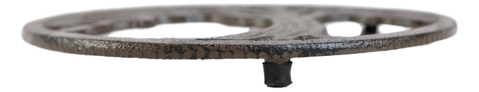 Ebros Gift Vintage Rustic Tree Of Life Medallion Circle Cast Iron Tabletop Or Wall Trivet