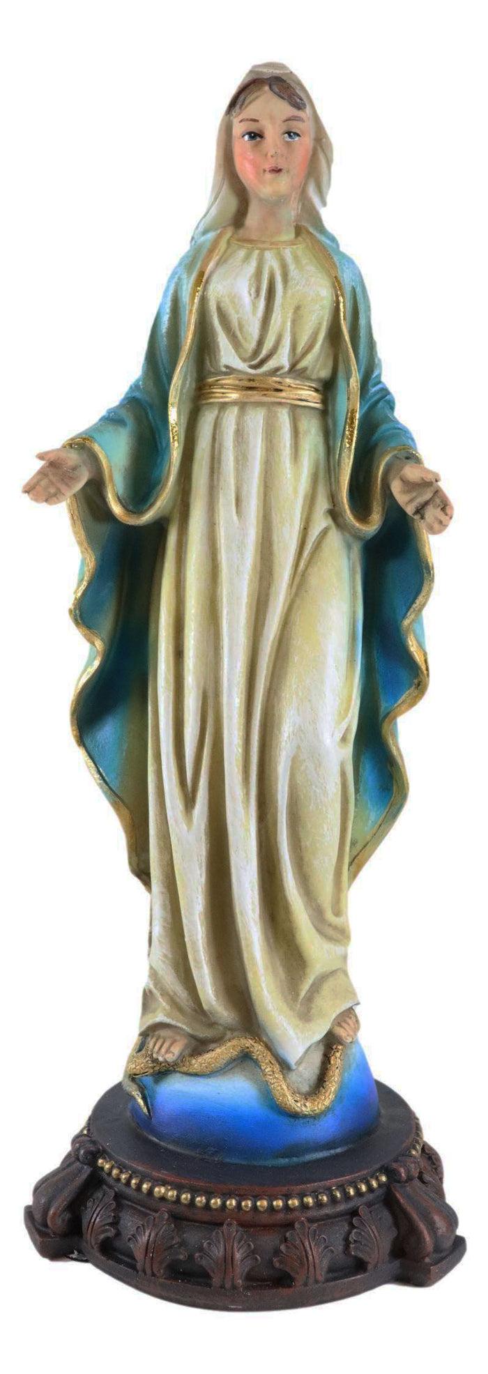 Ebros Gift Virgin Mother Mary Madonna Our Lady Of Grace Trampling On Serpent Figurine