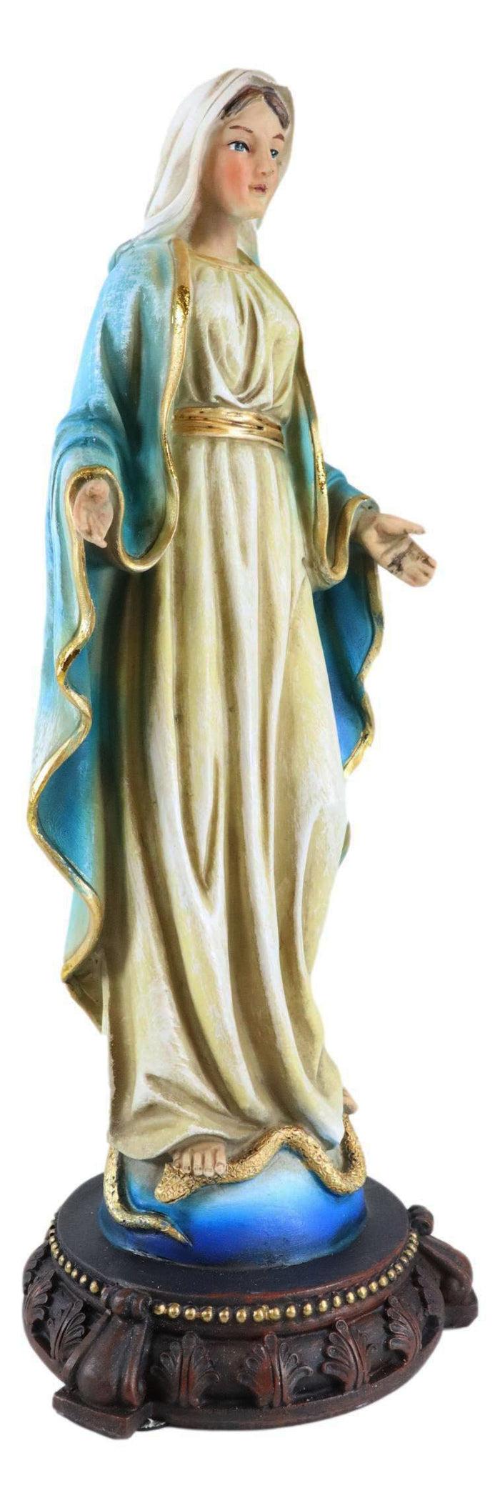 Ebros Gift Virgin Mother Mary Madonna Our Lady Of Grace Trampling On Serpent Figurine