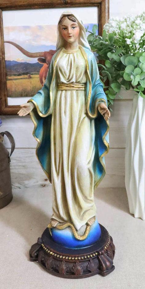 ebros gift Virgin Mother Mary Madonna Our Lady of Grace Trampling On Serpent Figurine