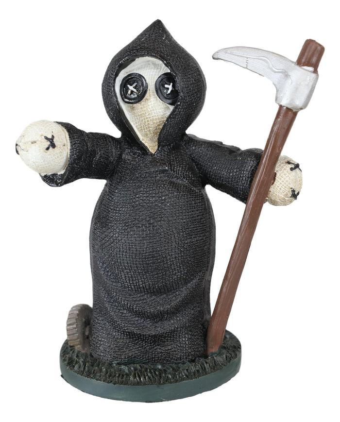Ebros Gift Voodoo Stiches Graveyard Grim Reaper Wtih Scythe Figurine Pinheadz Collection