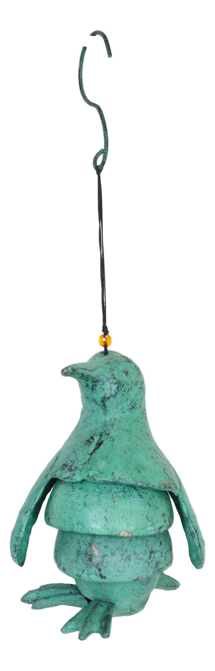 Ebros Gift Waddling Polar Emperor Penguin Heavy Cast Iron Segmented Mobile Or Wind Chime
