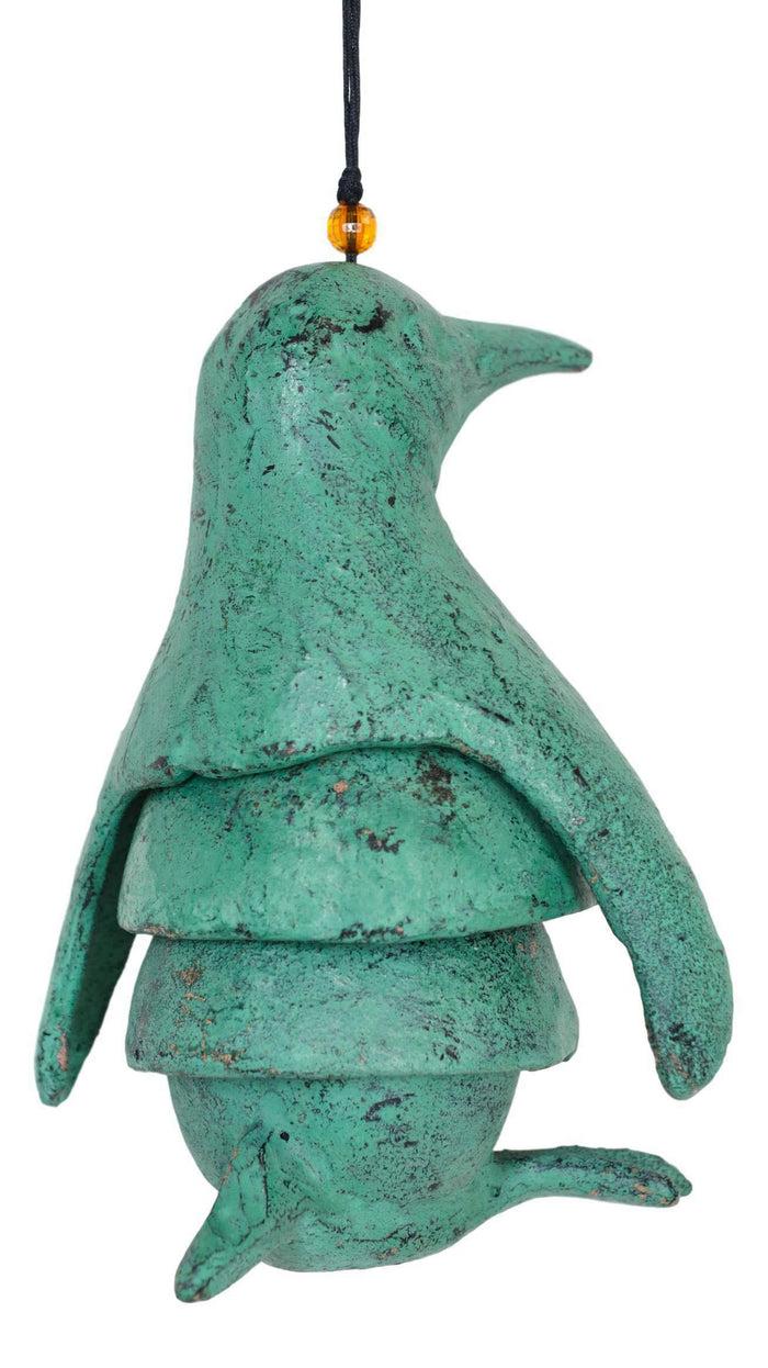 Ebros Gift Waddling Polar Emperor Penguin Heavy Cast Iron Segmented Mobile Or Wind Chime