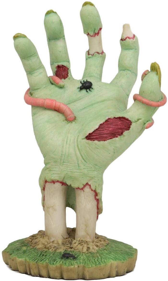 Ebros Gift Walker Undead Zombie Rotten Flesh Bone Hand With Insects Figurine Jewelry Tree
