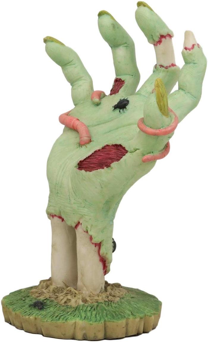 Ebros Gift Walker Undead Zombie Rotten Flesh Bone Hand With Insects Figurine Jewelry Tree