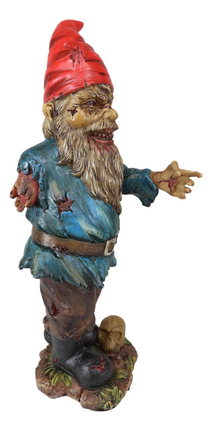 Ebros Gift Walking Dead Standing Zombie Gnome With Severed Hand Garden Statue 11.5" High