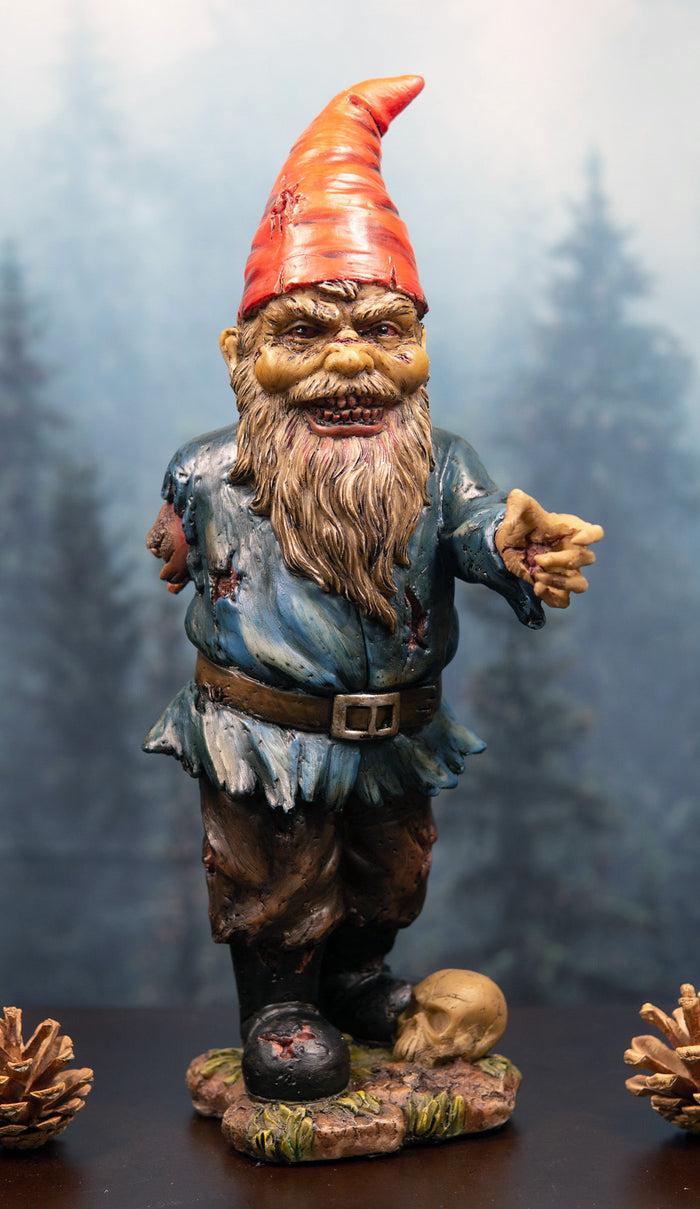 ebros gift Walking Dead Standing Zombie Gnome With Severed Hand Garden Statue 11.5" High