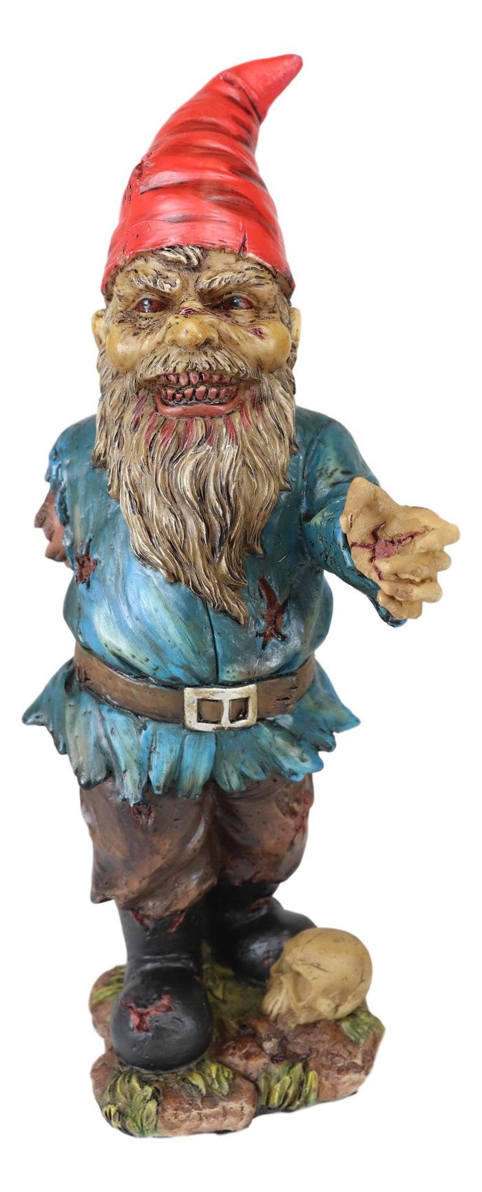 Ebros Gift Walking Dead Standing Zombie Gnome With Severed Hand Garden Statue 11.5" High