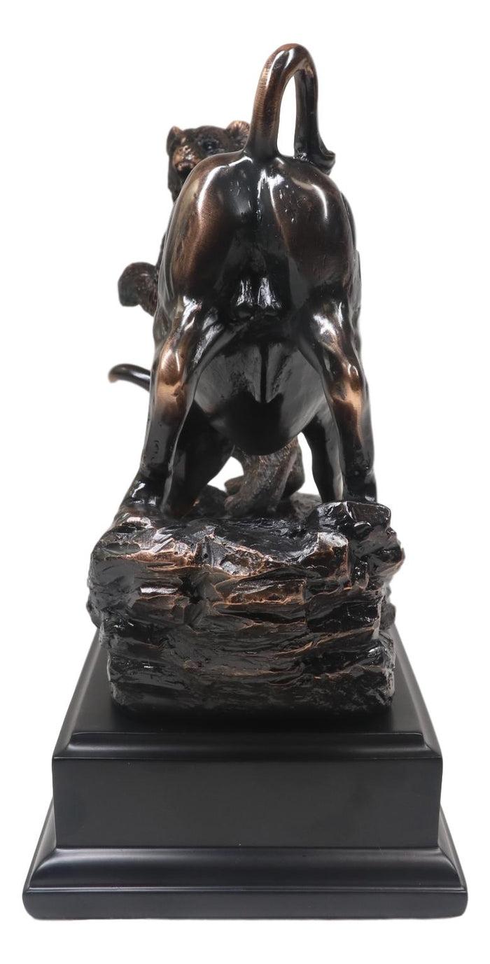 Ebros Gift Wall Street Stock Market Signature Charging Bull With Conceding Bear Statue