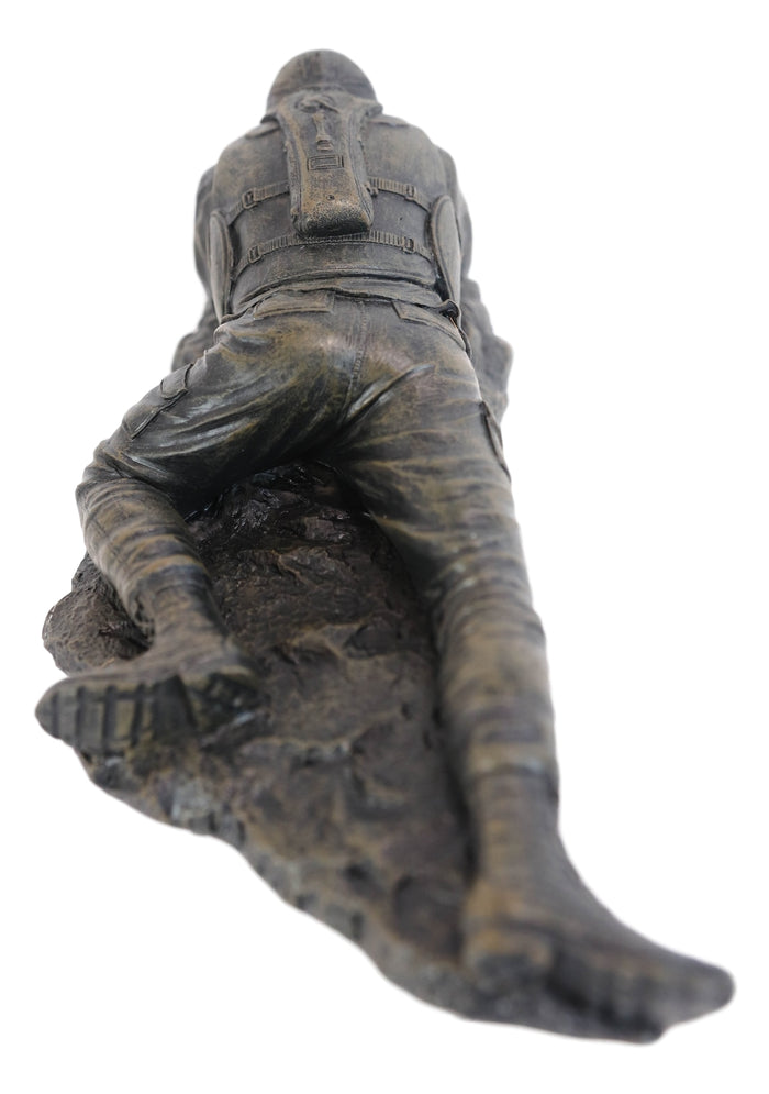 Ebros Gift War Marine Scout Sniper Soldier With Long Range Rifle Gun On Tripod Stand Statue