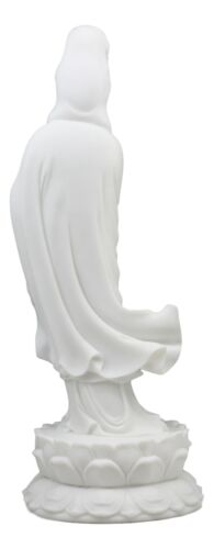 Ebros Gift Water And Moon Bodhisattva Goddess Kuan Yin Standing On Lotus Statue 12.75"H