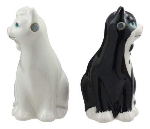Ebros Gift Wedding Black White Cats In Tuxedo And Bridal Gown Salt And Pepper Shakers Set