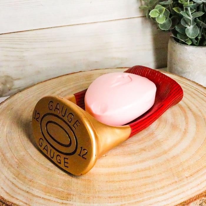 ebros gift Western 12 Gauge Shotgun Shell Bullet Kitchen Vanity Bathroom Soap Dish Tray