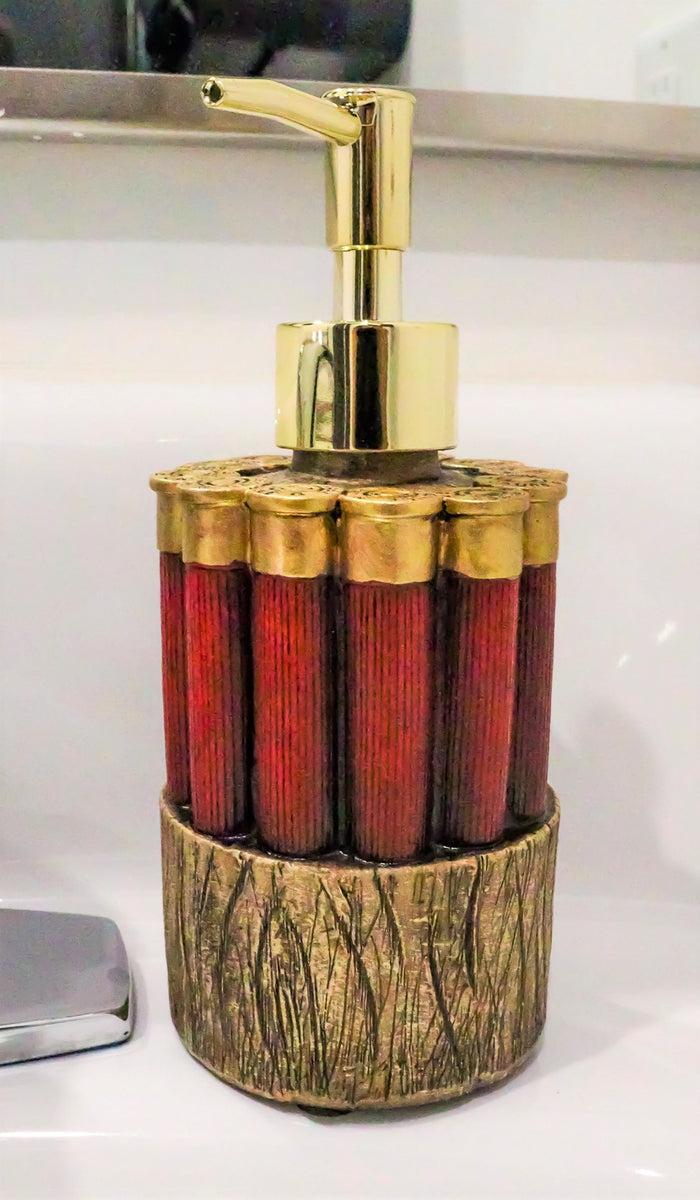 Ebros Gift Western 12 Gauge Shotgun Shells Ammo Bullets Kitchen Bathroom Soap Dispenser