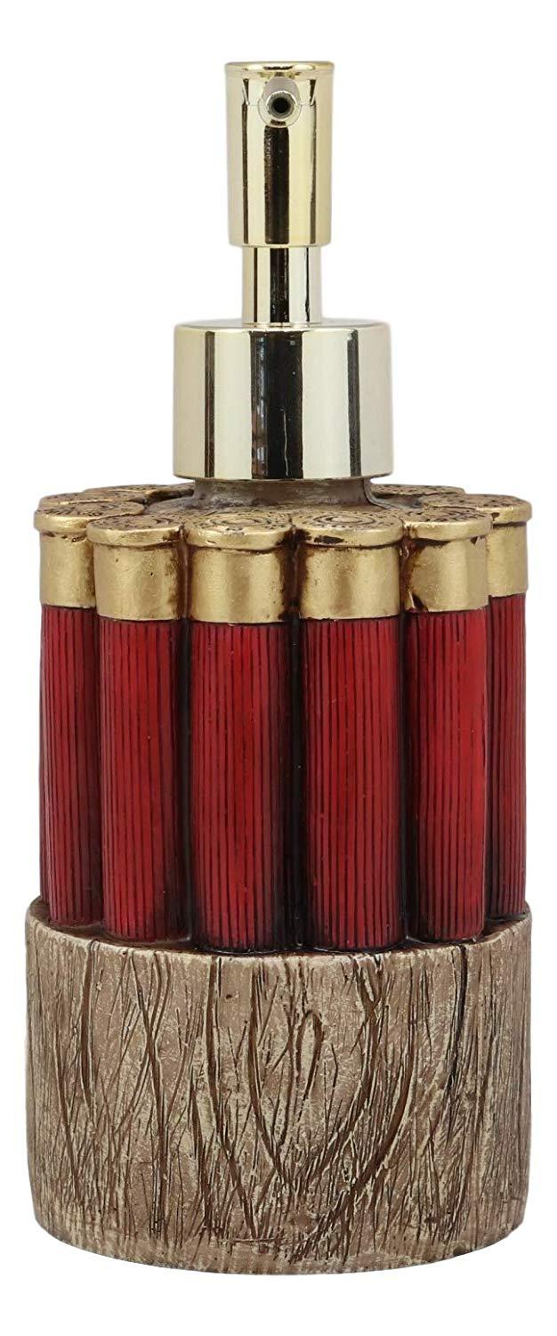 Ebros Gift Western 12 Gauge Shotgun Shells Ammo Bullets Kitchen Bathroom Soap Dispenser