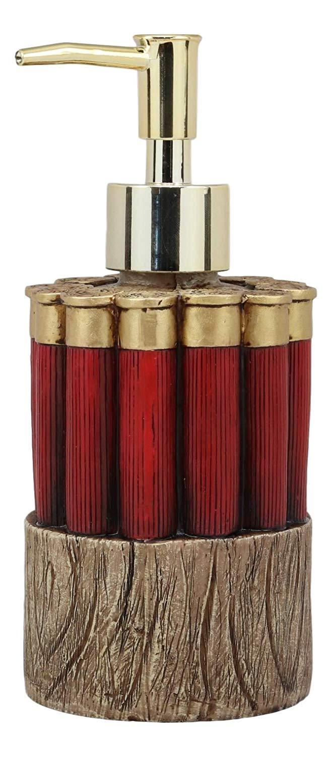 Ebros Gift Western 12 Gauge Shotgun Shells Ammo Bullets Kitchen Bathroom Soap Dispenser