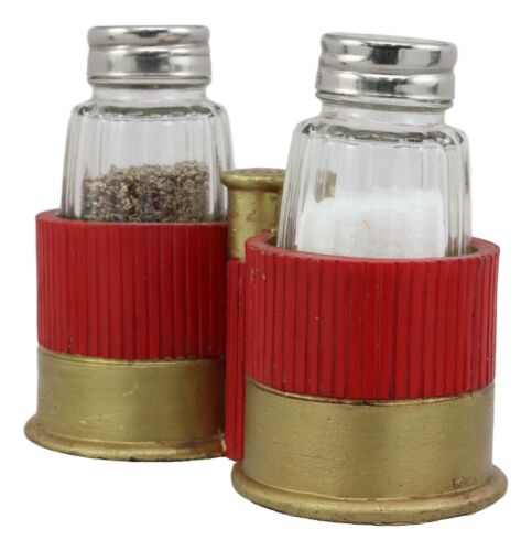 Ebros Gift Western 12 Gauge Shotgun Shells Ammo Salt And Pepper Shakers Holder Decor