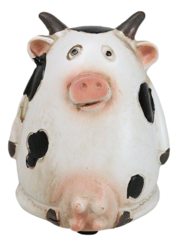 Ebros Gift Western Country Farmhouse Holstein Bovine Cow With Udders Pen Holder Figurine