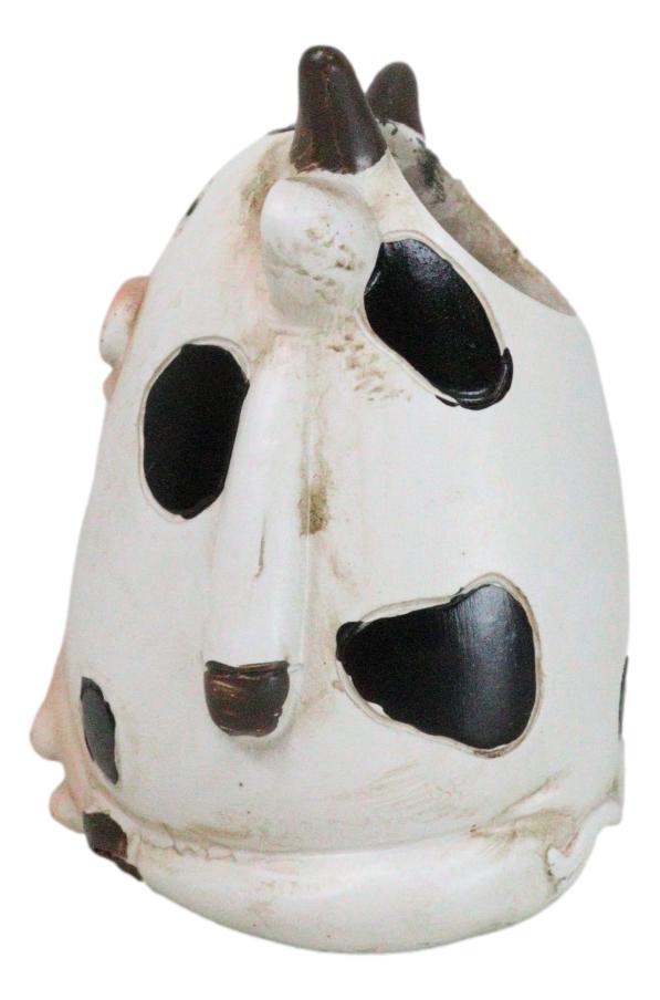 Ebros Gift Western Country Farmhouse Holstein Bovine Cow With Udders Pen Holder Figurine