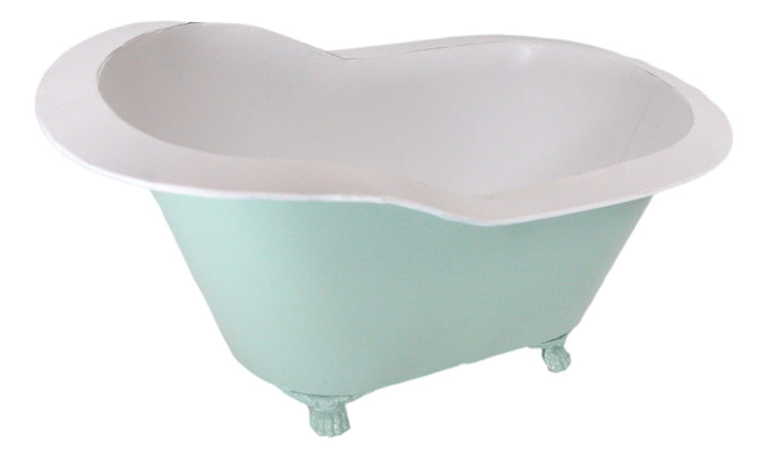 Ebros Gift Western Country Rustic Metal Freestanding Bathtub Replica Sculpture 16"L