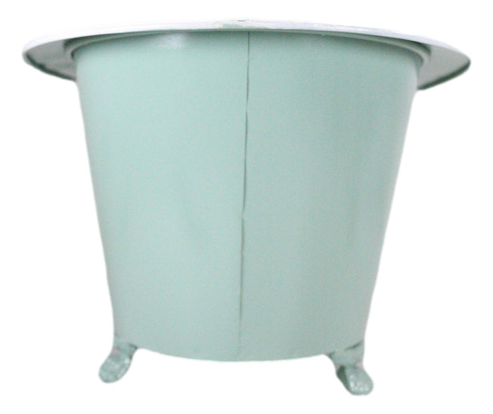 Ebros Gift Western Country Rustic Metal Freestanding Bathtub Replica Sculpture 16"L