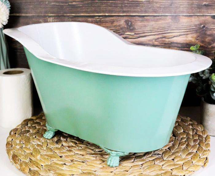 ebros gift Western Country Rustic Metal Freestanding Bathtub Replica Sculpture 16"L
