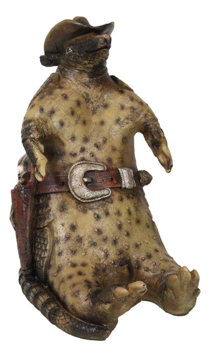 ebros gift Western Cowboy Armadillo with Sheriff Gun Hat Badge Cell Phone Holder Figurine