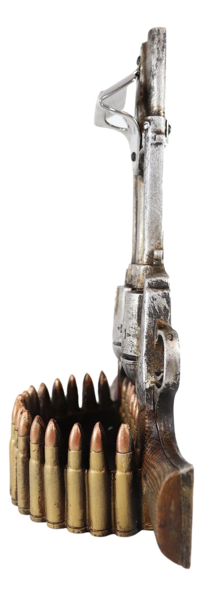 Ebros Gift Western Cowboy Dual Pistol Guns And Bullets Wall Bottle Cap Opener With Catcher