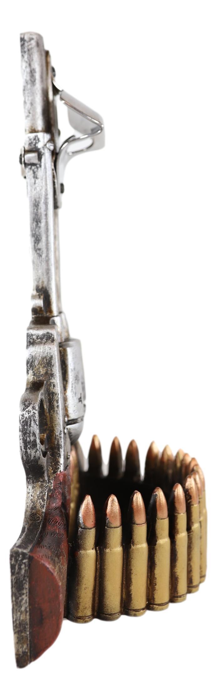 Ebros Gift Western Cowboy Dual Pistol Guns And Bullets Wall Bottle Cap Opener With Catcher