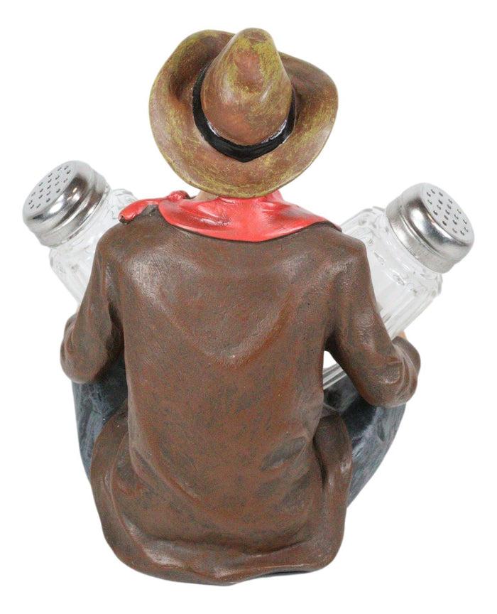 Ebros Gift Western Cowboy Kissing Cowgirl Magnetic Ceramic Salt And Pepper Shakers Set