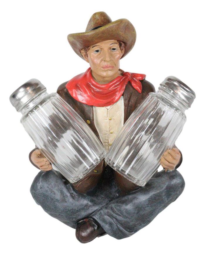 Ebros Gift Western Cowboy Kissing Cowgirl Magnetic Ceramic Salt And Pepper Shakers Set
